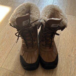 UGG Brown and Black Winter Boots